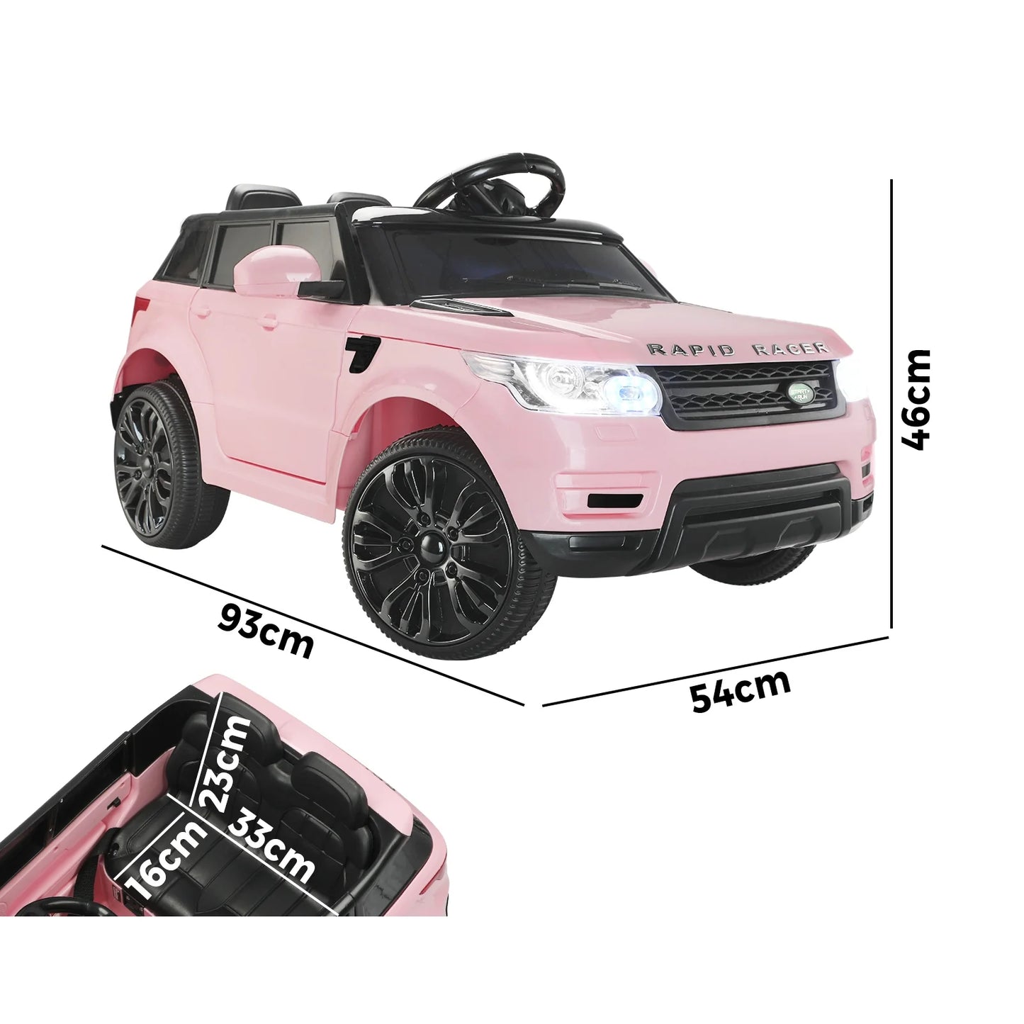 ROC-RNGRV-PK Mazam Ride On Car Electric Vehicle Toy Remote Cars Kids Gift MP3 LED light 12V