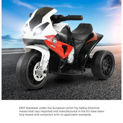 ROC-S1000R-RD BMW Kids Ride On Motorbike Electric Police Motorcycle Police Car Toy Boy Girl
