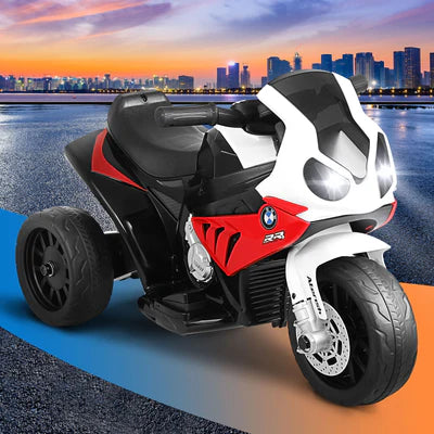 ROC-S1000R-RD BMW Kids Ride On Motorbike Electric Police Motorcycle Police Car Toy Boy Girl