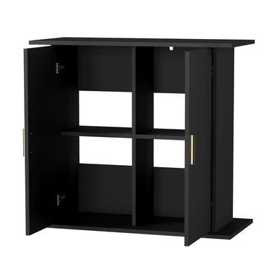 SB-FINI-2D-BK Oikiture Fish Tank Stand Aquarium Cabinet Buffet Sideboard Storage Cabinet Black
