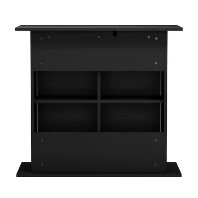 SB-FINI-2D-BK Oikiture Fish Tank Stand Aquarium Cabinet Buffet Sideboard Storage Cabinet Black
