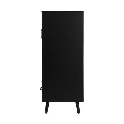 SB-KIRI-A35-BK-AB Oikiture Sideboard Buffet Bar Storage Cabinet Cupboard Hallway Console Table