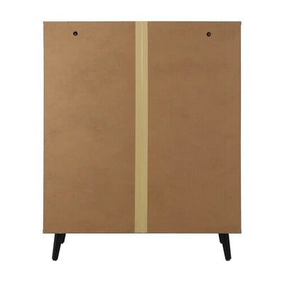 SB-KIRI-A35-BK-AB Oikiture Sideboard Buffet Bar Storage Cabinet Cupboard Hallway Console Table