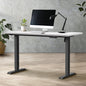 SD-LEG-120M-BK+DB-SLIM-12-WH Oikiture 120CM Electric Standing Desk Single Motor Frame with Tabletop 3 Colour
