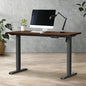 SD-LEG-120M-BK+DB-SLIM-12-WN Oikiture 120CM Electric Standing Desk Single Motor Frame with Tabletop 3 Colour