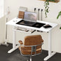 SD-LEG-120M-WH+DB-SLIM-12-WH+DB-DRAW-PLS-WH Oikiture 120cm Electric Standing Desk With Drawer Adjustable Height White