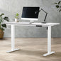SD-LEG-120M-WH+DB-SLIM-12-WH Oikiture 120CM Electric Standing Desk Single Motor Frame with Tabletop 3 Colour