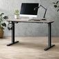 SD-LEG-M2-BK+DB-14-GYOAK Oikiture Electric Standing Desk Motorised Height Adjustable Office Desk USB Port