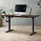 SD-LEG-M1-BK+DB-16-WN Oikiture Electric Standing Desk Motorised Height Adjustable Sit Stand Table