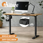 SD-LEG-S1-BK+DB-14-OAK Oikiture Electric Standing Desk Single Motor 120/140/150cm