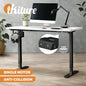 SD-LEG-S1-BK+DB-14-WH Oikiture Electric Standing Desk Single Motor 120/140/150cm