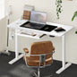 SD-LEG-S1-WH Oikiture Standing Desk Frame Only with Single Motor Electric Sit Stand Desk Adjustable Height White