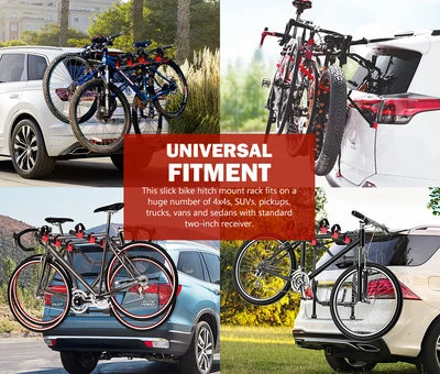 SGBR006A Fieryred 3 Bike Rack Bicycle Carrier Car Rear Universal Trunk Foldable