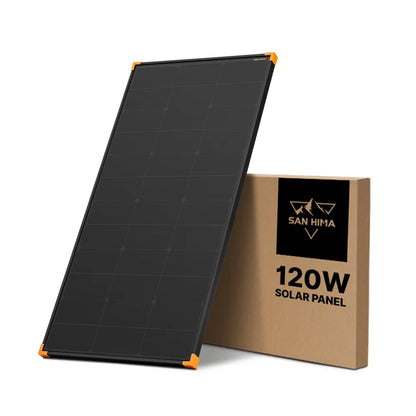 SH-FISED-BC120W San Hima 120W Mono-HPBC Fixed Solar Panel Power Bypass Caravan Camping Battery