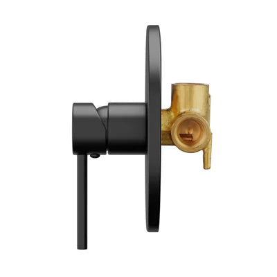 SH-LG-RO-250-MIX-BK Welba 10" Rain Shower Head Set Round Handheld With Shower Mixer Tap Black