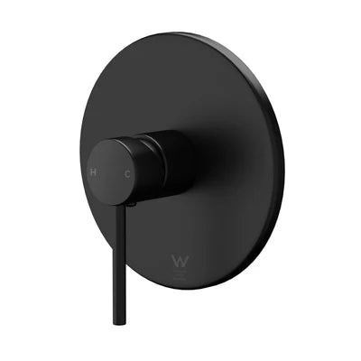 Scratched SH-SM-RM-160-BK Welba Shower Mixer Tap Bathroom Wall Tapware Brass Tapware Round Black