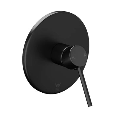 Scratched SH-SM-RM-160-BK Welba Shower Mixer Tap Bathroom Wall Tapware Brass Tapware Round Black