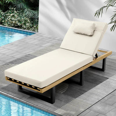 SL-AMARI-BE Sun Lounge Beige Color | Garden Patio Furniture