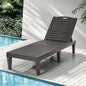 SL-TESS-BR Livsip Sun Lounge Adjustable Outdoor Lounger Beach Chair Patio Furniture Brown