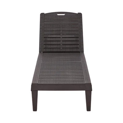 SL-TESS-BR Livsip Sun Lounge Adjustable Outdoor Lounger Beach Chair Patio Furniture Brown