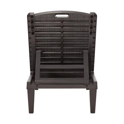 SL-TESS-BR Livsip Sun Lounge Adjustable Outdoor Lounger Beach Chair Patio Furniture Brown