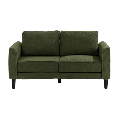 SOF-CHICA-2S-GN-AB Oikiture 2 Seater Sofa 150cm Boucle Love Seat Small Couch Chair Storage Green