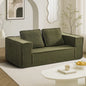 SOF-COMP-2S-GN Oikiture 2-Seater Compressed Sofa in a Box Couch Deep Seat Sherpa Green Chair