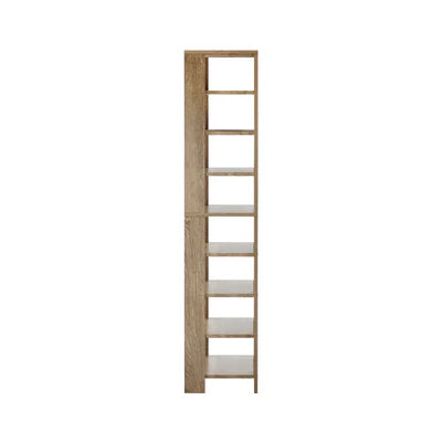 SS-BD-8S-WD Oikiture Shoe Rack 9 Tiers Shelf Storage Cabinet Organiser 54 Pairs Natural