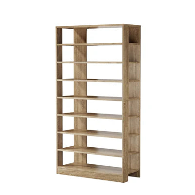 SS-BD-8S-WD Oikiture Shoe Rack 9 Tiers Shelf Storage Cabinet Organiser 54 Pairs Natural