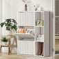 SS-VJ-TICK-3R3S-WH-AB Oikiture Shoe Rack Storage Cabinet with Display Shelves Organiser White