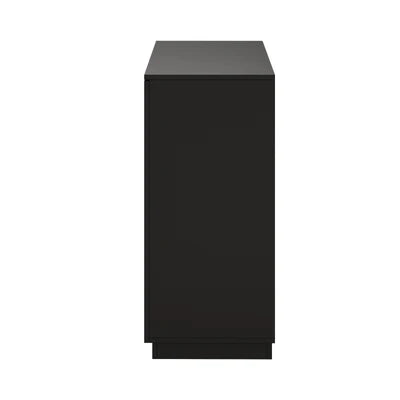 ST-VIK-4R1D-BK-AB Oikiture Storage Cabinet 4 Drawers Buffet Cupboard Hallway Handleless Black