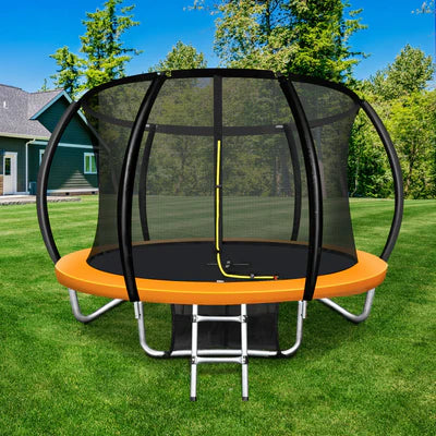TPL-A1-8-OR Mazam 8FT Trampoline Spring Round Trampolines Safety Net Pad Kids Gift Outdoor
