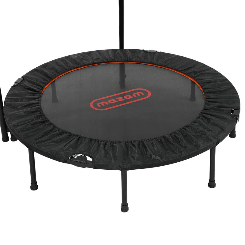 TPL-B-48IN-OR Mazam 48" Trampoline Round Fitness Rebounder Handrail