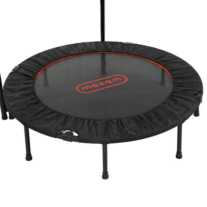 TPL-B-48IN-OR Mazam 48" Trampoline Round Fitness Rebounder Handrail