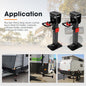 VPCL001A-B*2 2x 400mm Drop Down Corner Legs W/Handle Steel Base 1200LBS Caravan Camper Trailer