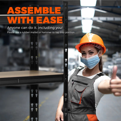 WR-A2-S3-BK Sharptoo Warehouse Storage Shelf Steel Frame 1.8x1.2m
