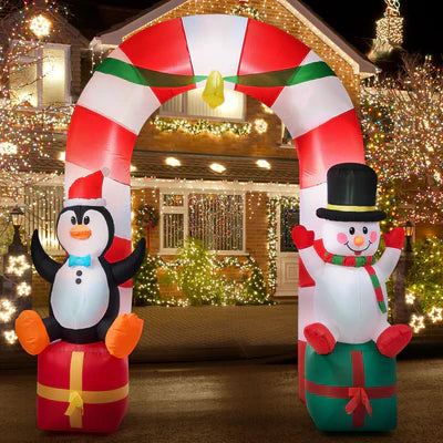 XMAS-INF-ARCH02-240 Tinseltown 2.6M Christmas Inflatable Archway Xmas Outdoor Decoration LED Lights