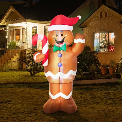 XMAS-INF-GINER-150 Tinseltown 1.5M Christmas Inflatable Gingerbread Man LED Light Party Decor