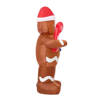 XMAS-INF-GINER-150 Tinseltown 1.5M Christmas Inflatable Gingerbread Man LED Light Party Decor