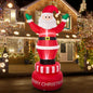 XMAS-INF-SANTA-MOV-240 Tinseltown 2.4M Christmas Inflatable Spinning Santa Claus Xmas Decor LED Outdoor