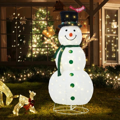 XMAS-LI-3D-SN150-A1 Tinseltown 3D Christmas LED Lights 1.63M Snowman Xmas Outdoor Decor Metal Frame