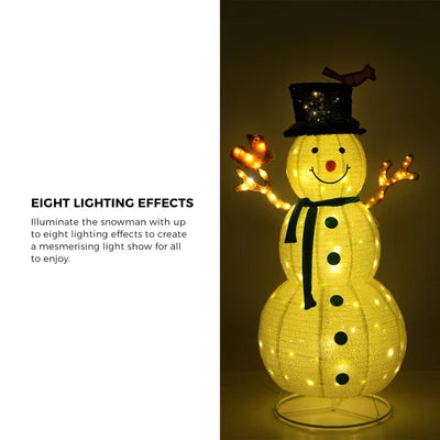 XMAS-LI-3D-SN150-A1 Tinseltown 3D Christmas LED Lights 1.63M Snowman Xmas Outdoor Decor Metal Frame
