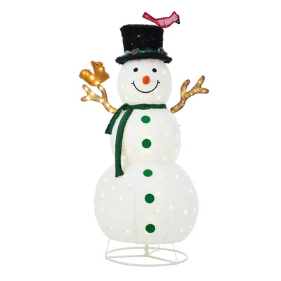XMAS-LI-3D-SN150-A1 Tinseltown 3D Christmas LED Lights 1.63M Snowman Xmas Outdoor Decor Metal Frame