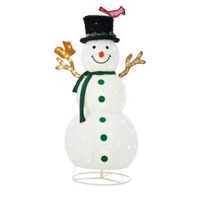 XMAS-LI-3D-SN150-A1 Tinseltown 3D Christmas LED Lights 1.63M Snowman Xmas Outdoor Decor Metal Frame
