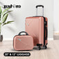 ZU-LG1220-PK ZUNI 2PCS Luggage Suitcase Trolley Set Travel TSA Lock Storage Hard Case Pink